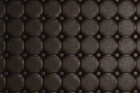 Dark buttoned leather texture patternの写真素材