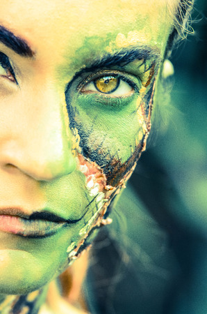 posing portrait frontの写真素材