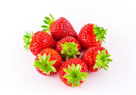strawberry isolated on white backgroundの写真素材