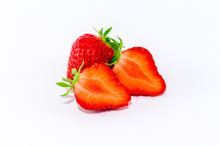 strawberry isolated on white backgroundの写真素材