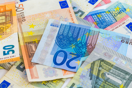 euro bank notes euro currencyの写真素材