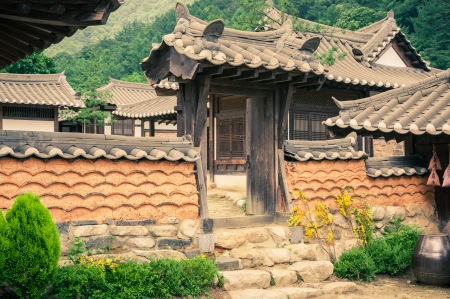 The old-style houses of a folk village in Asia のeditorial素材