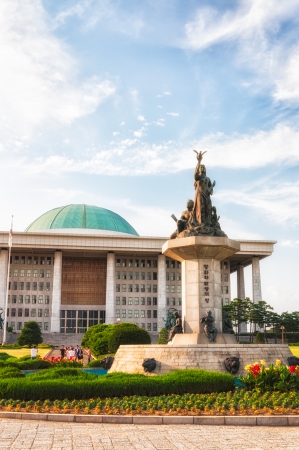 The National Assembly of South Korea, situated in Yeouido, Seoul のeditorial素材