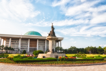 The National Assembly of South Korea, situated in Yeouido, Seoul のeditorial素材
