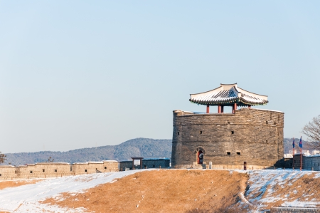 Hwaseong Fortress is in Suwon, South Korea の写真素材