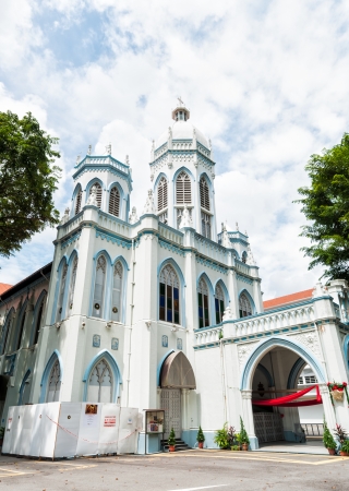 The front facade of Saint Josephの写真素材