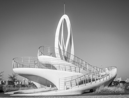 Sculpture near Yeouido Park in Seoul, South Korea のeditorial素材