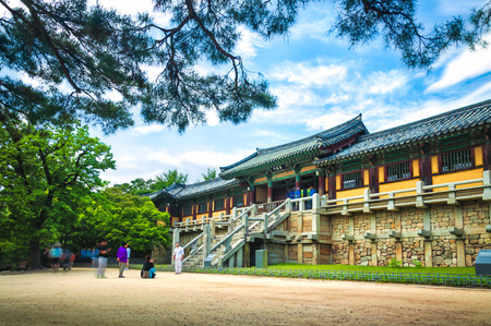 Bulguksa Temple is one of the most famous Buddhist temples in all of South Korea のeditorial素材