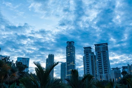 The towers of Kuala Lumpur at sunrise の写真素材