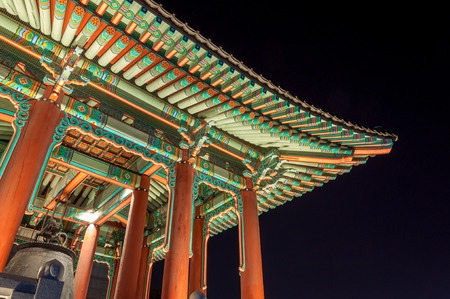 Pavilion at Hwaseong Fortress in Suwon, South Korea.のeditorial素材