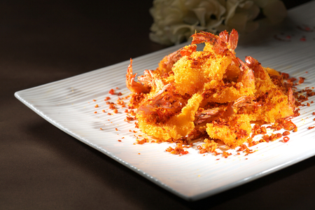 fried shrimpの写真素材