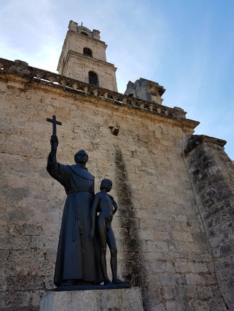 bell tower of one of the many churches of Havana headquarters from time tourismの写真素材
