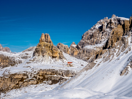 Dolomites. panorama of the Italian Alpsの写真素材