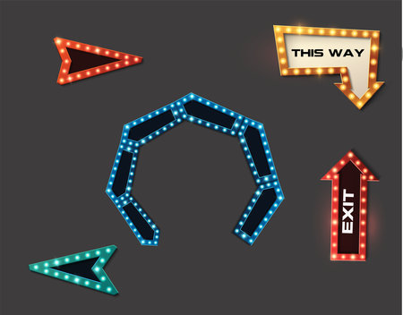 you can use Arrow lights vector to design banners, posters, backgrounds,..etc.のイラスト素材