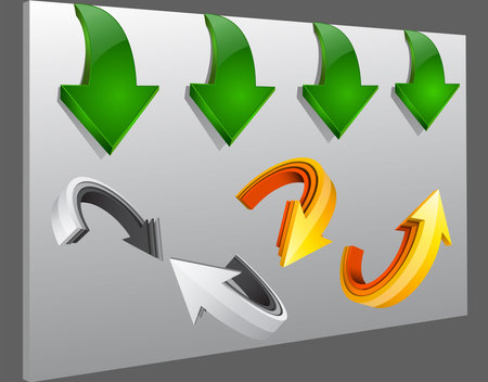 you can use Colorful 3d Arrow Icon Vector&#xD;&#xA; to design banners, posters, backgrounds,..etc.のイラスト素材