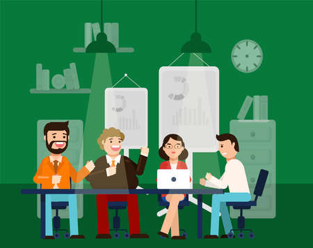 you can use Business Meeting Background Staffs Speech Bubbles to design banners, posters, backgrounds,..etc.のイラスト素材