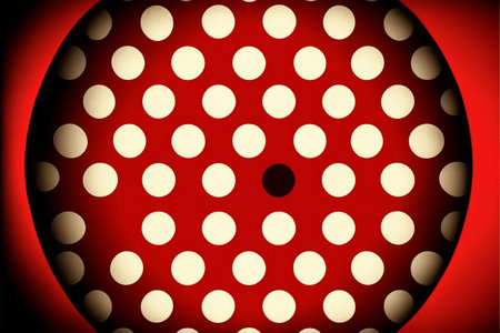 red and white polka dot backgroundの写真素材
