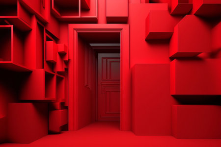 3D color cube wallpaper Abstract cubes 3d renderの写真素材