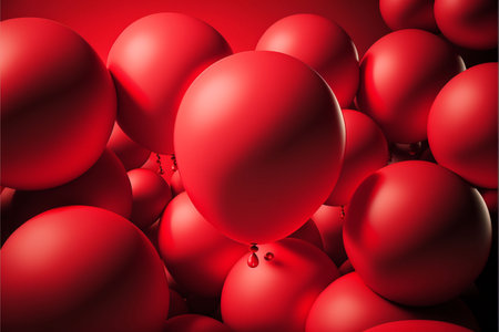 Full Frame Shot Of Red Balloonsの写真素材