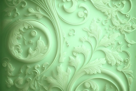 pastel green floral background