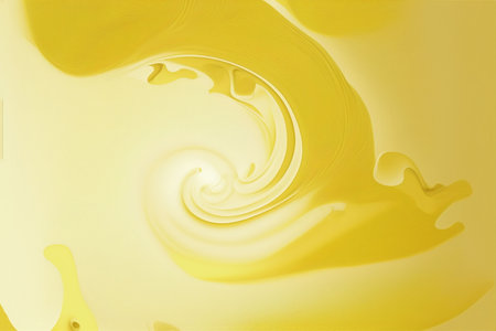 Yellow Abstract Liquid Marble