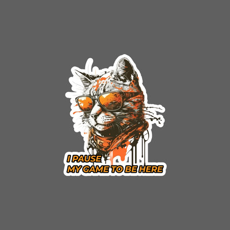 Mascot of tiger with sunglasses. Isolated on gray background.