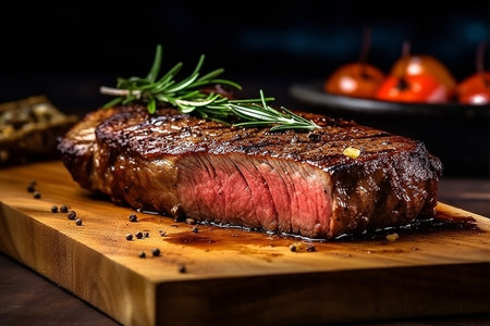 Ribeye steak with potatoes, AI Generativeの素材