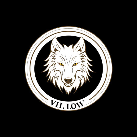 Wolf Face Logo Vector Designのイラスト素材