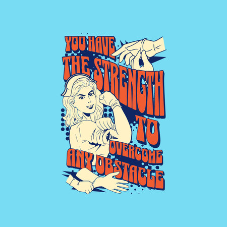 You have the strength to overcome any obstacle, Mental Health Awarenessのイラスト素材