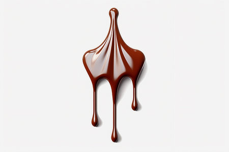 melted chocolate drips and flowing, AI Generatedの素材