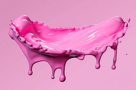 Pink viscous liquid, AI Generatedの素材