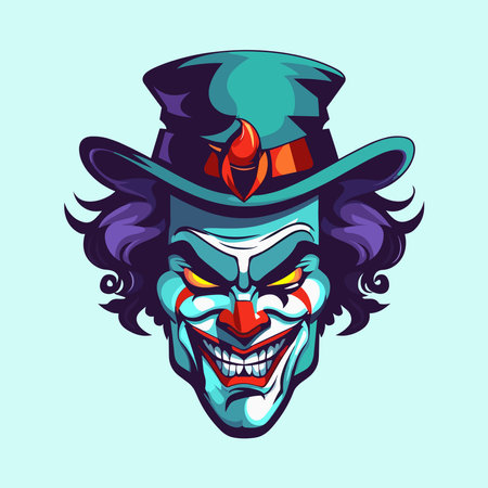 Joker esport logo mascot designのイラスト素材