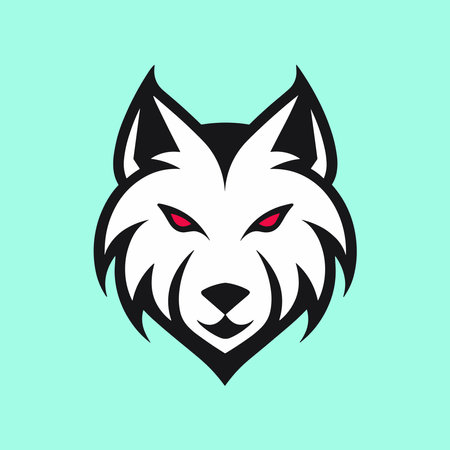 Simple Wolf Head Minimalism Styleのイラスト素材