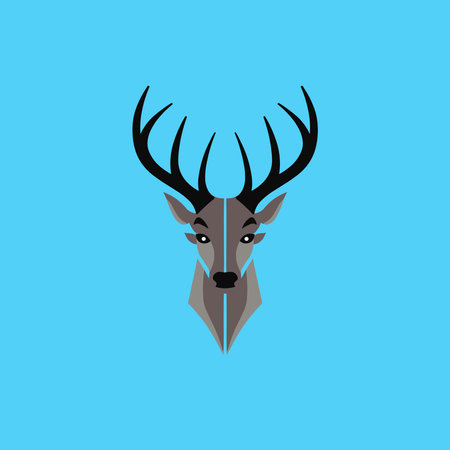 Deer mascot esport logo design gamingのイラスト素材