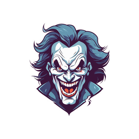 Clown E-Sport vector mascot logo designのイラスト素材