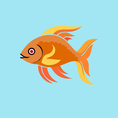 red fish vector logo illustrationのイラスト素材