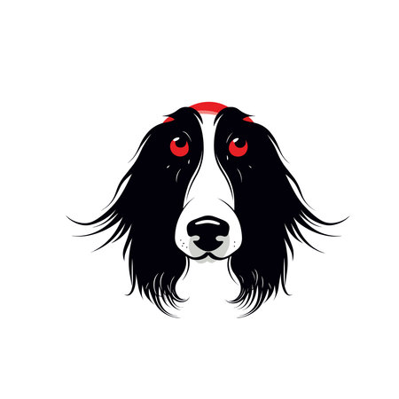 Spaniel english springer dog vector illustrationのイラスト素材