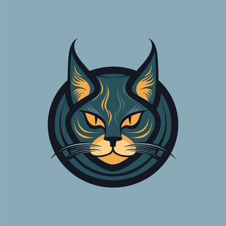 The Face of a Cat, A Detailed Portraitのイラスト素材