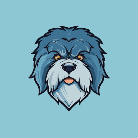 The Face of a Bulldog, A Detailed Vector Portraitのイラスト素材