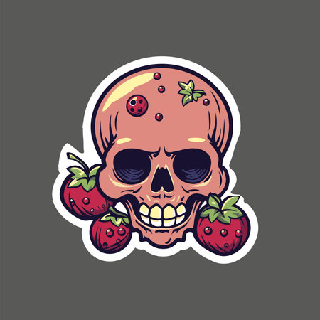 Horror Themed Vector Skull for Halloween Artのイラスト素材