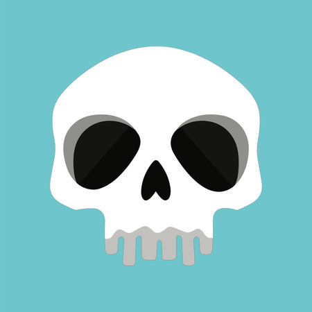 Spooky Skull Halloween Graphic in Vectorのイラスト素材