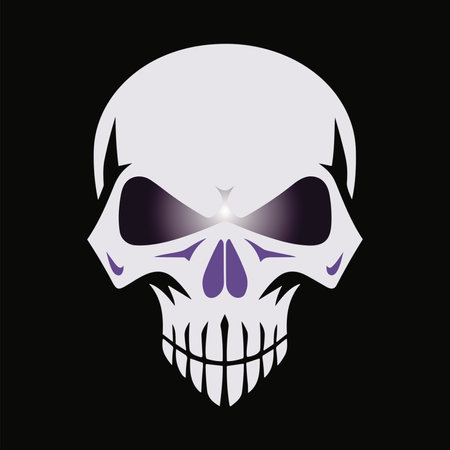 Purple Menace A Skull Sinister Stare vector illustrationのイラスト素材