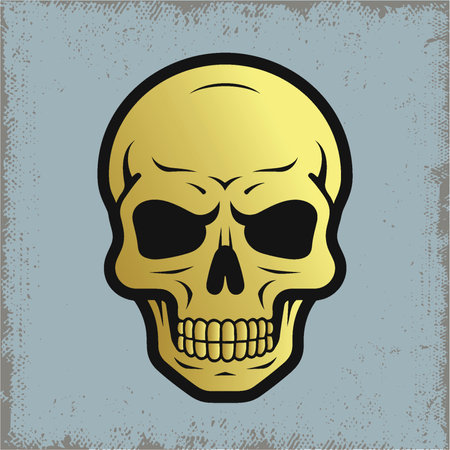 A Blurred Cartoon Face on a Grunge Backgroundのイラスト素材