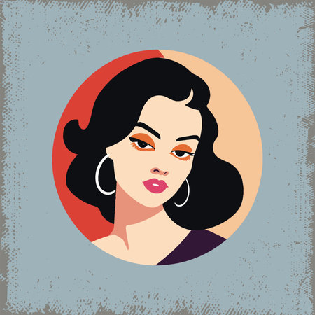 A Mysterious Woman with a Red Headbandのイラスト素材