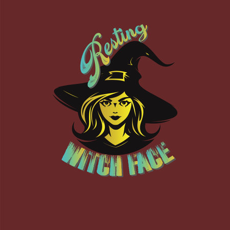 Resting Witch Face, A Blonde Witch Portraitのイラスト素材