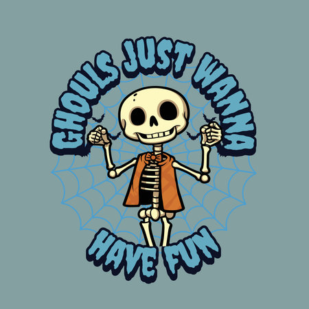 The Spooky Skeleton, A Halloween Pun with a Twistのイラスト素材