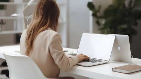 Professional Working Laptop Modern Officeの素材