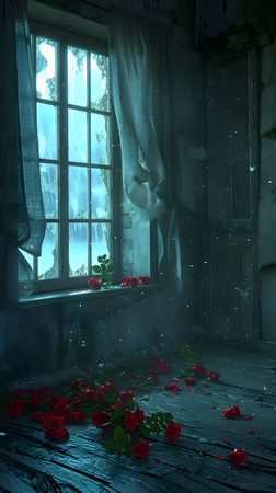 Mystical Abandon with Roses Sprawling in Solitudeの素材