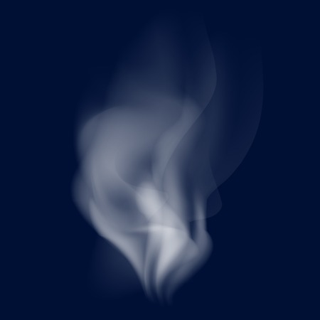 Delicate white cigarette smoke waves. White smoke. Cloudy, fogのイラスト素材