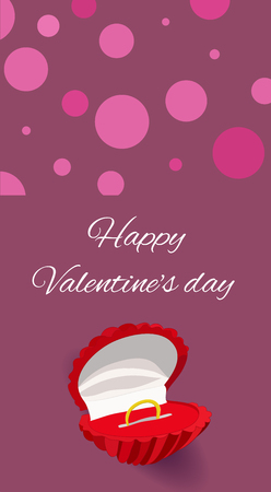 The card for the newlyweds. Wedding invitation. Card Happy Valentines Day. Painted card, invitationのイラスト素材